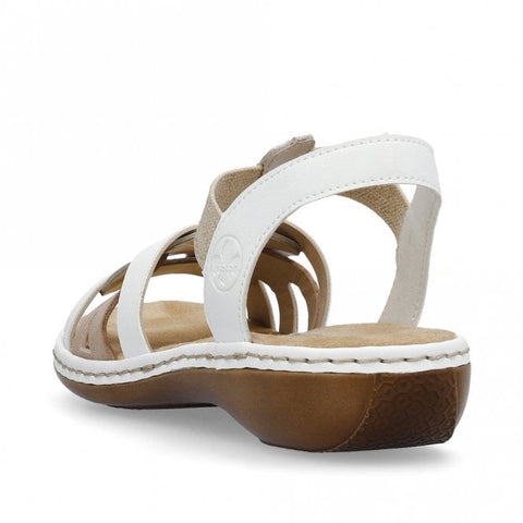 Ladies Shoes White Rieker Sandals Rieker 65918-81 White