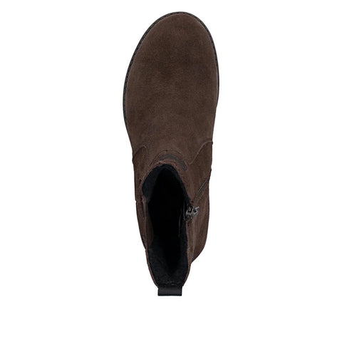 Rieker 75860-250 Black Womens Water Resistant Warm Lining Casual Comfort Zip Up Ankle Boots
