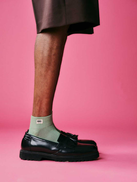 Roka Wembley Matcha Organic Cotton Super Comfy Stylish Socks