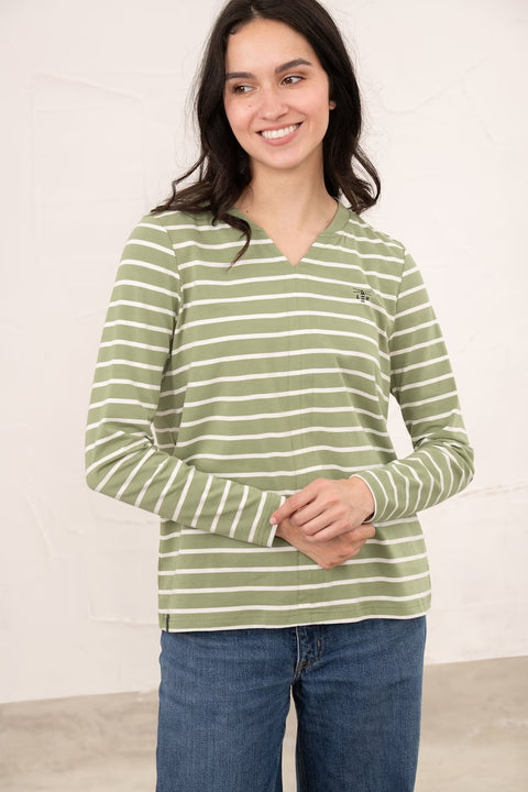 Lighthouse Womens Sorcha Moss Stripe Top