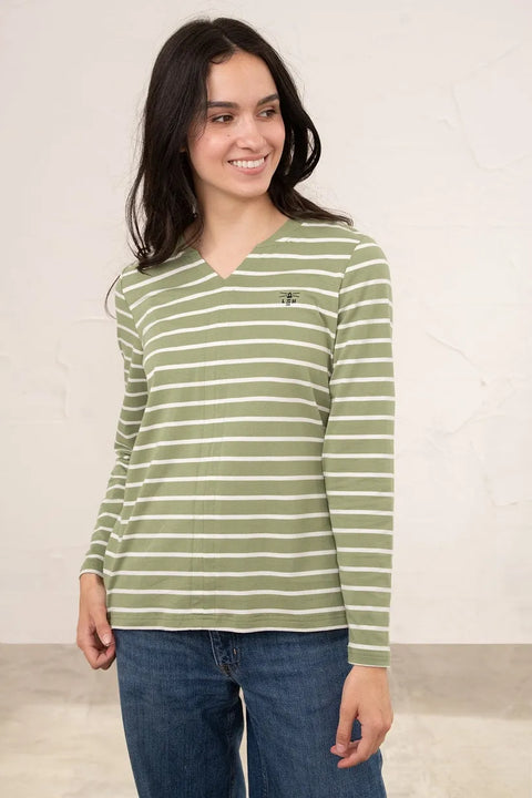 Lighthouse Womens Sorcha Moss Stripe Top