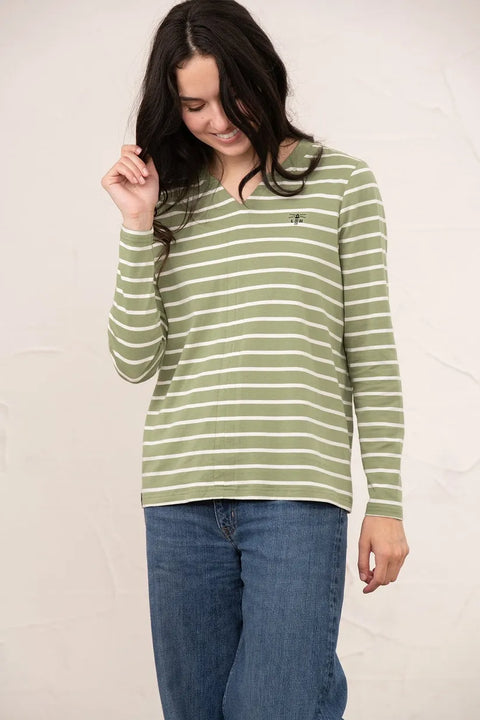 Lighthouse Womens Sorcha Moss Stripe Top