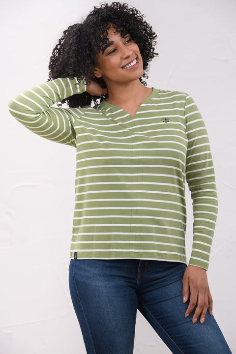 Lighthouse Womens Sorcha Moss Stripe Top