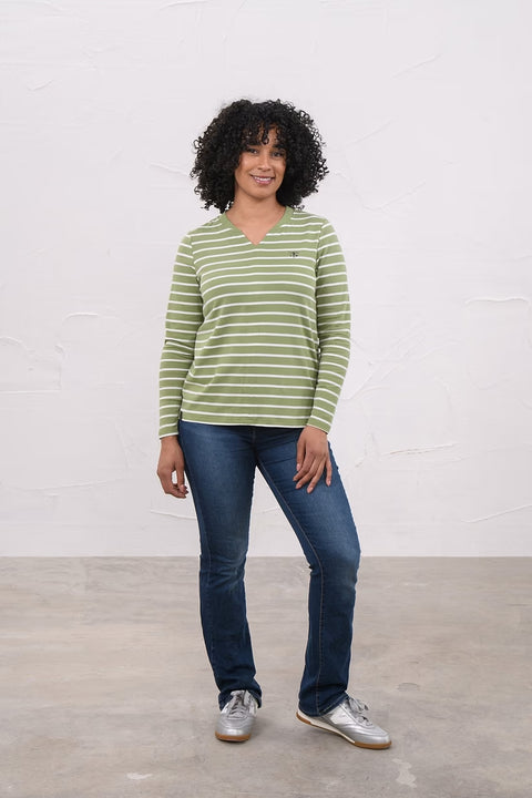 Lighthouse Womens Sorcha Moss Stripe Top