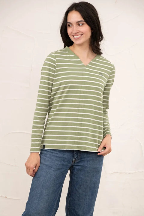 Lighthouse Womens Sorcha Moss Stripe Top