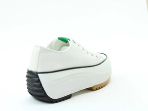 Heavenly Feet Strata White Womens Chunky Lightweight Canvas Trainer