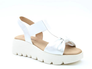 Heavenly Feet Plaza White/Silver Womens Litesoles Slip On Sandals