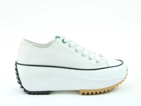 Heavenly Feet Strata White Womens Chunky Lightweight Canvas Trainer