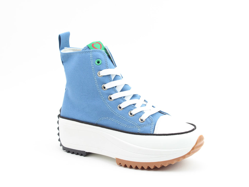 Heavenly feet Mars Blue Womens Chunky High Top Trainers Boots