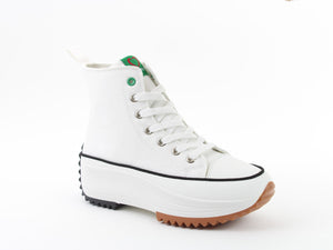 Heavenly feet Mars White Womens Chunky High Top Trainers Boots