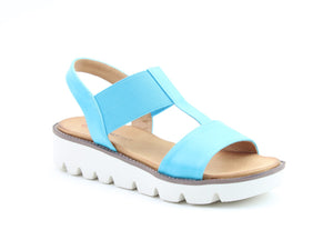 Heavenly Feet Ritz Turquoise Womens Casual Comfort Slingback Sandals
