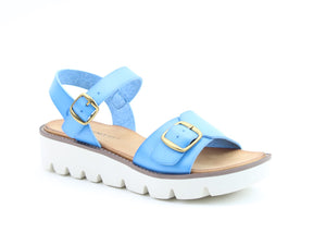 Heavenly Feet Trudy Blue Womens Casual Comfort Sandals
