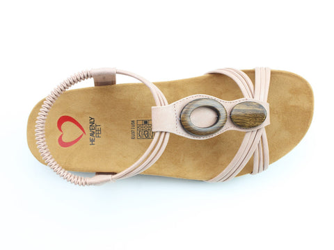 Heavenly Feet Alison Pink Womens Casual Comfort Sandals