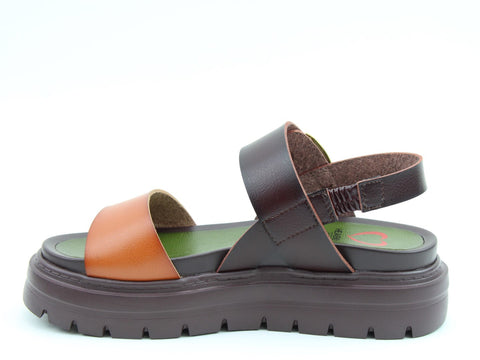 Heavenly Feet Indigo Tan Mahogany Womens Litesoles Comfort Open Toe Touch Fastening Sandals