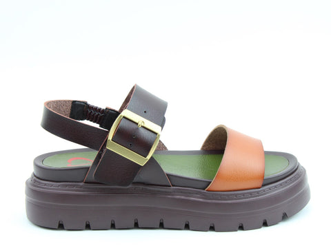 Heavenly Feet Indigo Tan Mahogany Womens Litesoles Comfort Open Toe Touch Fastening Sandals