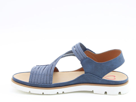 Heavenly Feet Annika Navy Womens Casual Comfort Sandals