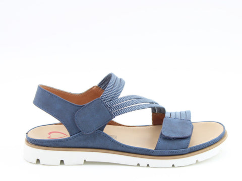 Heavenly Feet Annika Navy Womens Casual Comfort Sandals
