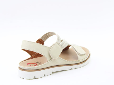 Heavenly Feet Annika Beige Womens Casual Comfort Sandals