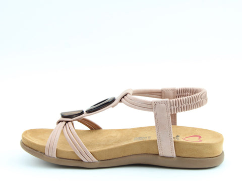 Heavenly Feet Alison Pink Womens Casual Comfort Sandals