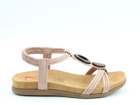 Heavenly Feet Alison Pink Womens Casual Comfort Sandals