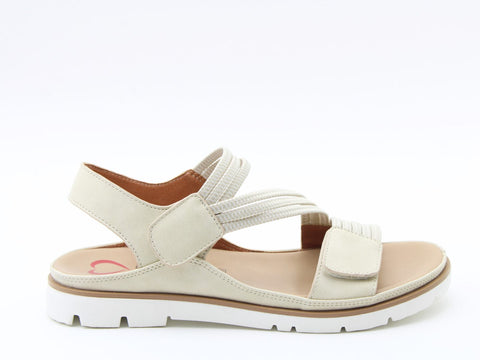 Heavenly Feet Annika Beige Womens Casual Comfort Sandals