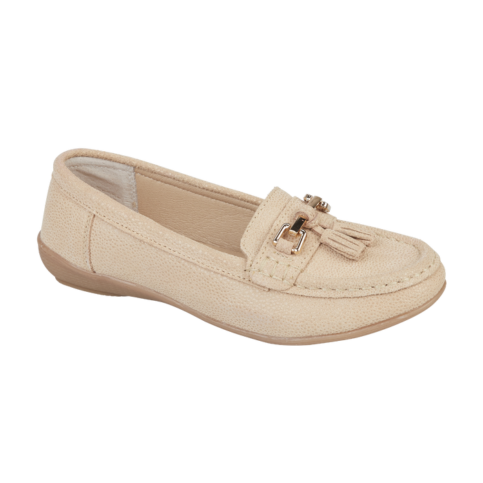 Jo & Joe Tahiti Ivory Womens Casual Comfort Leather Loafers