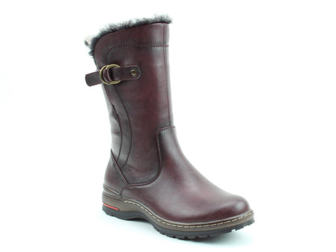 Heavenly Feet Bramble1 Burgundy Womens Casual Comfort Calf Boots