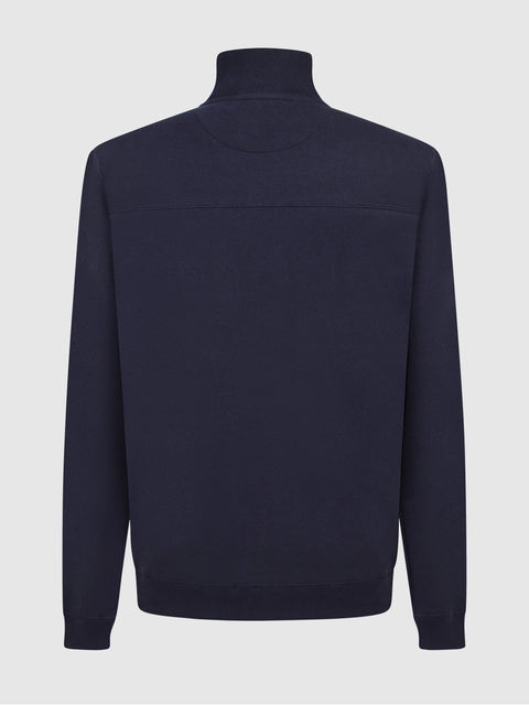 Mish Mash Triumph Navy Mens Quarter Zip Sweater