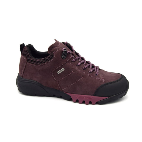 Waldlaufer 787952 100 015 H-Amiata Rubber Walli Sportnet Huckleberry Womens H Fitting Lace Up Waterproof Walking Shoes