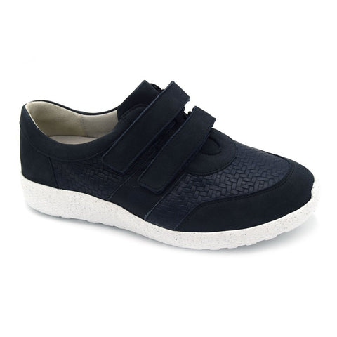 Waldlaufer 815M30 301 217 M-Ira Denver Giraffestr Bronx Marine Notte Womens M Fitting Leather Touch Fastening Shoes