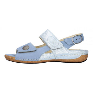 Waldlaufer 342002 212 267 Heliett Denver Poster Sky Womens Touch Fastening H Fitting Sandals