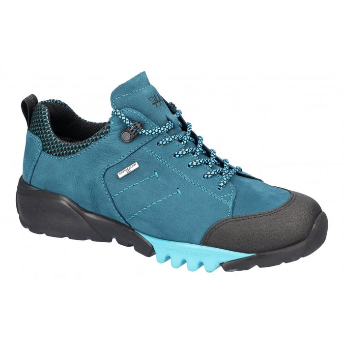 Waldlaufer Womens 787952 401 124 Gummi Walli Sport-Net Lago Turkis Turquoise H-Amiata Lace Up Waterproof Walking Shoes