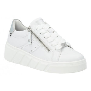 Rieker R-Evolution W0505-80 White Womens Casual Comfort Chunky Lace Up Trainers
