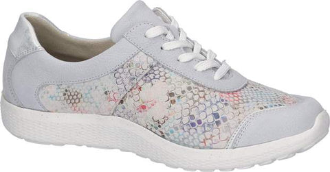 Waldlaufer 815M01 413 159 M-Ira Calli Fume Maystr May Cloud Silber Multi Womens M Fitting Nubuck/Stretch and Lace Up Zip Up Shoes