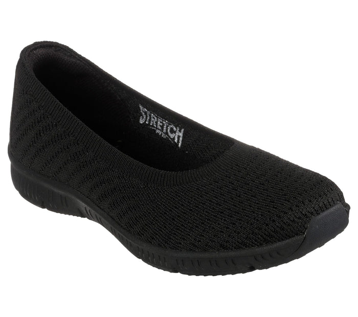 Skechers Womens 100360/BBK Black Eco Friendly Casual Slip On Shoes