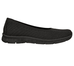 Skechers Womens 100360/BBK Black Eco Friendly Casual Slip On Shoes