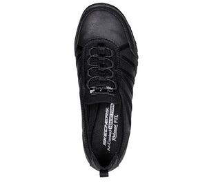 Skechers 100371/BBK Black Womens Relaxed Fit Casual Comfort Stretch Laces Trainers