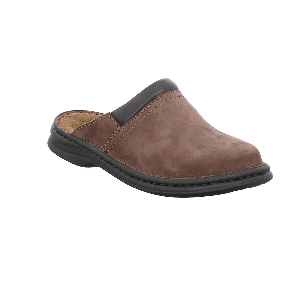 Josef Seibel Max Brandy Mens Casual Comfort Leather Slip On Mules