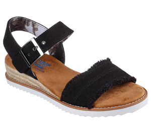 Skechers 113541/BLK Black Womens Casual Comfort Open Toe Slingback Sandals