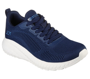 Skechers Bobs Sport Squad Chaos 117209/NVY Navy Womens Casual Comfort Lace Up Trainers