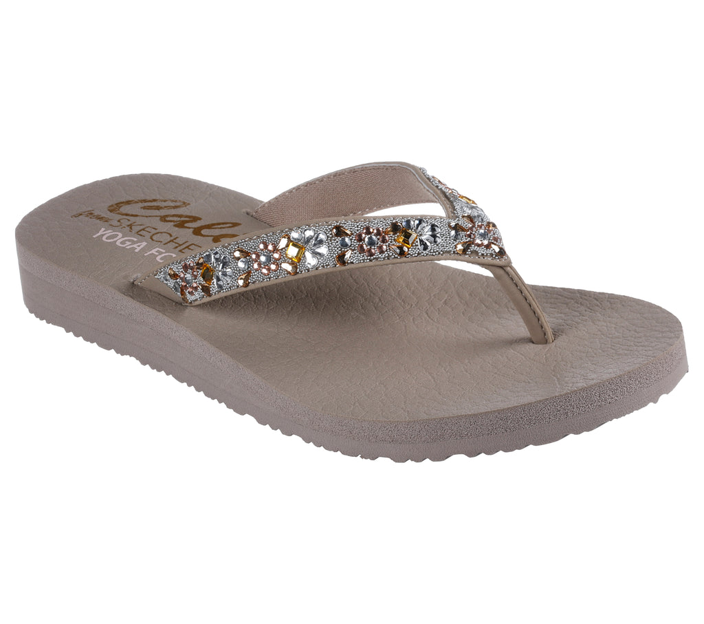 Skechers Meditation- Garden Bliss 119283/TPE Taupe Womens Summer Flip Flop Sandals