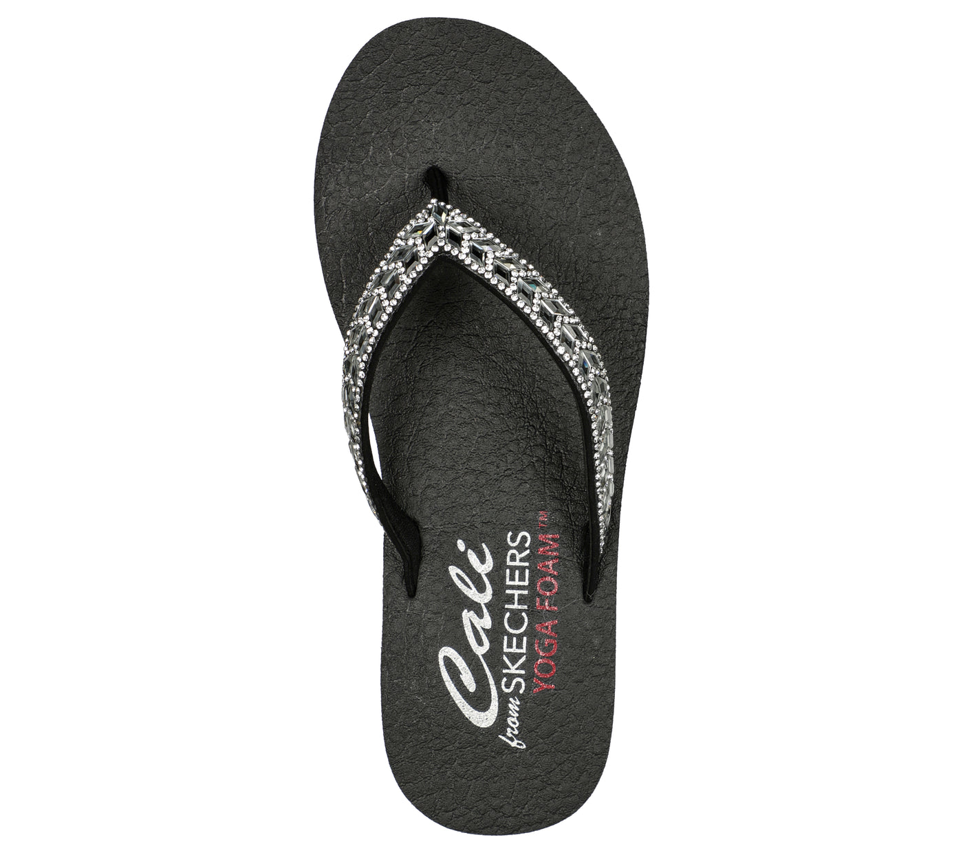 Skechers Meditation 119649/BKSL Black Silver Womens Summer Flip