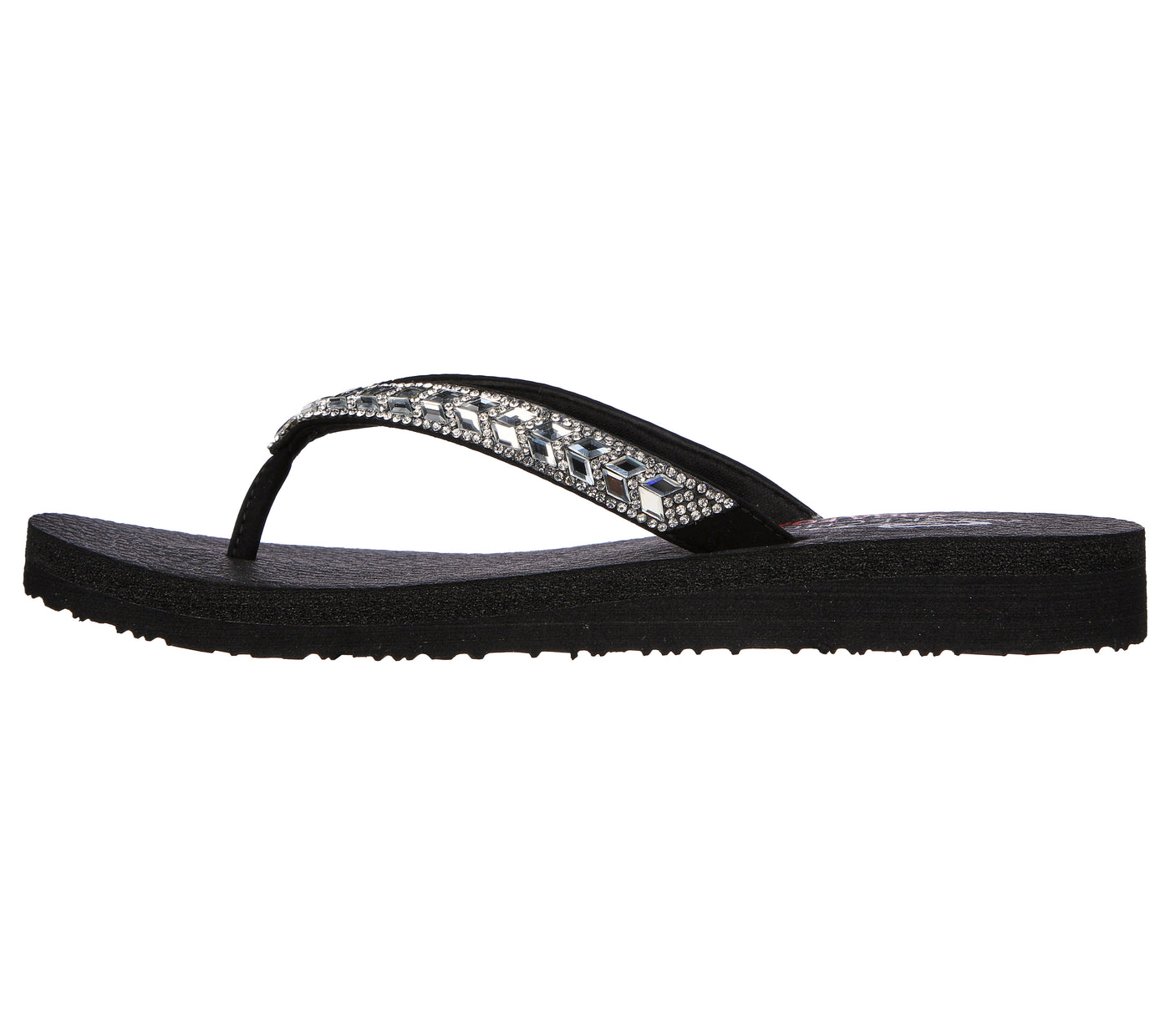 Skechers womens black flip flops top