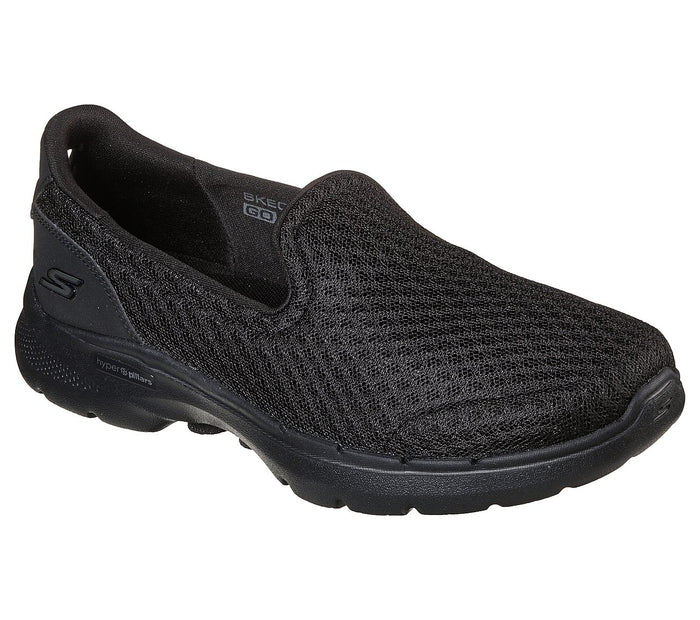 Skechers 124508/BBK Black Go Walk 6 Joy Gratify Womens Casual Comfort Slip On Shoes