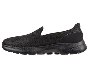 Skechers 124508/BBK Black Go Walk 6 Joy Gratify Womens Casual Comfort Slip On Shoes