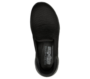 Skechers Slip-Ins 124963/BBK Black Go Walk Flex- Relish Womens Casual Comfort Slip On Shoes