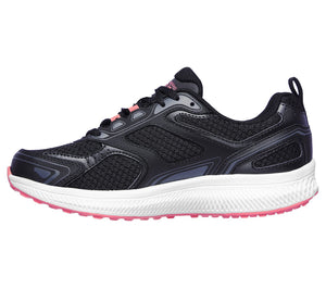 Skechers 128075/BKPK Black Womens Casual Comfort Lace Up Trainers