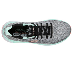 Skechers 13328/GYMT Grey Womens Casual Comfort Lace Up Trainers