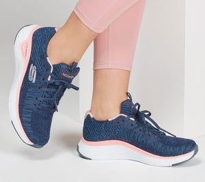 Skechers 13328/NVPK Navy/Pink Womens Sporty Leisure Trainers