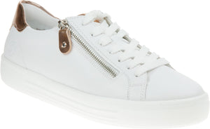 Remonte D0903-81 White Combination Womens Casual Comfort Leather Lace Up Trainers